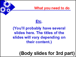 Sample presentation: body slides for 3rd part
