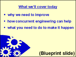 Sample presentation: blueprint slide