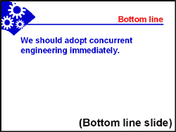 Sample presentation: bottom line slide