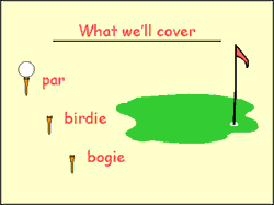 Sample good moving blueprint slide for presentation on golf
